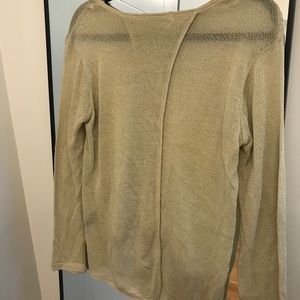 Gold Sweater with Open Back Detail